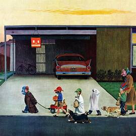 Trick-or-treating In The Burbs by John Falter