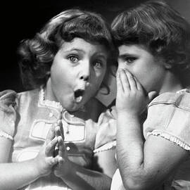 Twin Sisters Sharing Secrets by George Marks