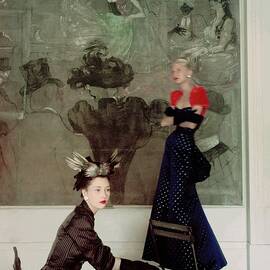 Two Models In Schiaparelli Dresses by Horst P. Horst