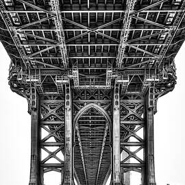 Under The Manhattan Bridge BW by Susan Candelario