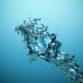 Underwater Bubbles - Oxygen Water Blue by Thomasvogel
