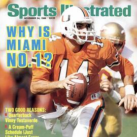 University Of Miami Qb Vinny Testaverde Sports Illustrated Cover by Sports Illustrated