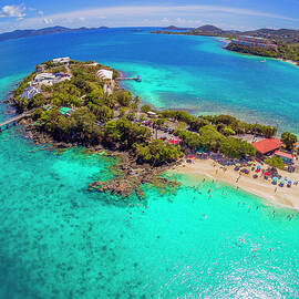 Us Virgin Islands, Saint Thomas, Coki Beach With The Coral World Ocean Park And Underwater Observatory by Werner J Bertsch
