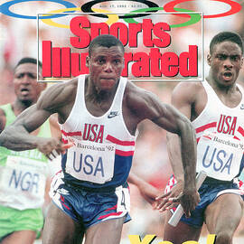 Usa Carl Lewis And Dennis Mitchell, 1992 Summer Olympics Sports Illustrated Cover by Sports Illustrated