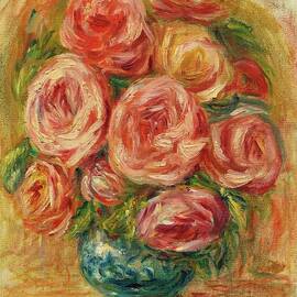 Vase De Roses by Pierre-auguste Renoir