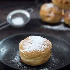 Vegan Doughnuts With Icing Sugar by Kati Neudert