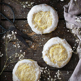 Vegan Skoleboller norwegian Yeast Pastries With Grated Coconut by Kati Neudert