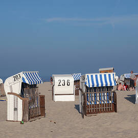 View Of Beach Chairs On Spiekeroog Beach In Lower Saxony, Germany by Jalag / Marion Beckhäuser