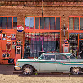 Vintage Edsel car at the Erie street in Lowell, now part of Bisbee, Arizona by Miroslav Liska