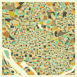 WASHINGTON DC MAP 1 by Jazzberry Blue