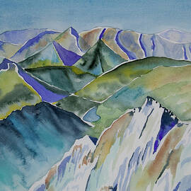 Watercolor- Alpine View from Atop Snowmass by Cascade Colors