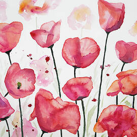 Watercolor - Poppy Field by Cascade Colors