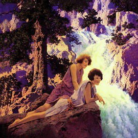 アイルランド 聖なる泉 写真集「Fish Stone Water」ケルト Waterfall by Maxfield Parrish
