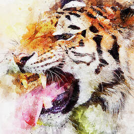 Wild Tiger - 15 by AM FineArtPrints