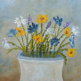 Wildflowers In A Vase by Angeles M Pomata