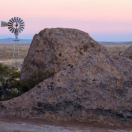 Windmill at City of Rocks New Mexico by Mary Lee Dereske
