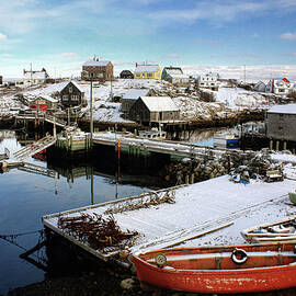 Winter In Peggys Cove by Amanda White