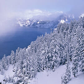 Winter Landscape, Crater Lake Np, Or by Heeb Photos
