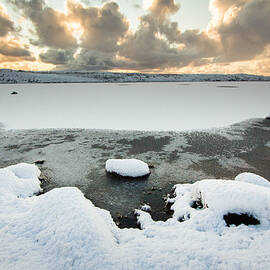 Winter Sunset At Seltjörn by IngAlfur Bjargmundsson