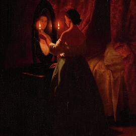 Woman At A Mirror by Johann Mongels Culverhouse