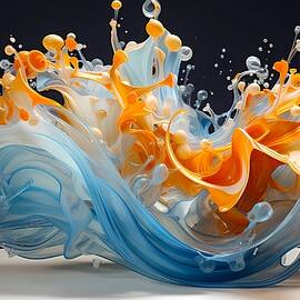 A surreal depiction of fluid motion, transforming everyday objects into liquid forms No 4 by Andre Petrov