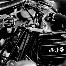AJS motorcycle detail by Seeables Visual Arts