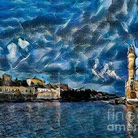 Chania Lighthouse - Hania Harbour by Antonios Valamontes