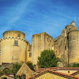 Chateau de Bonaguil near Fumel on a sunny autumn afternoon in Lo by Seeables Visual Arts
