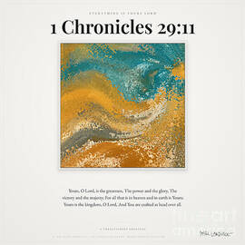 1 Chronicles 29 11. Everything Is Yours Lord. White - Museum Pos. Abstract Christian Wall Art by Mark Lawrence