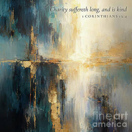 1 Corinthians 13 4 Square Christian Art, Love Is Kind by Mark Lawrence