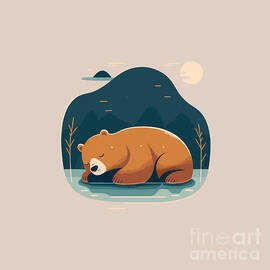 Cute Lazy Bear by Amir Faysal