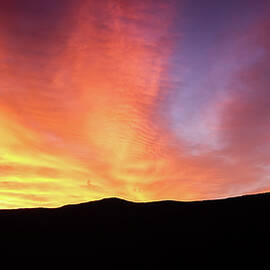 Fire Over The Ridge. Sunrise In Crawford Notch, NH by Jeff Sinon