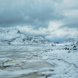 Fjord's Snowy Banks by Charnwood Photography Fine Art