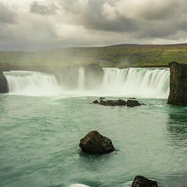 Godafoss, or Waterfall of the Gods near Akureyri in Northern Ice by Steven Heap