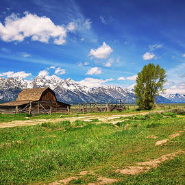 Historic John Moulton Barn at Mormon Row in Grand Teton National Park, Wyoming by Miroslav Liska