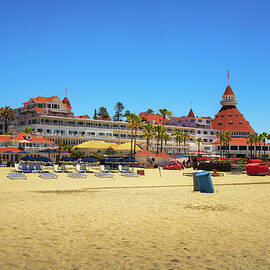 Hotel del Coronado viewed from the beach in San Diego, California by Miroslav Liska