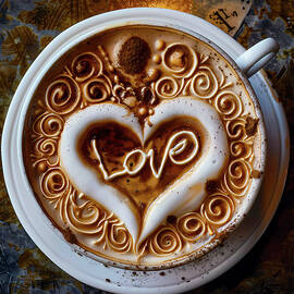 intricate_coffee_art_as_the_word_Love_2 by Andre Petrov