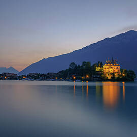 Iseltwald peninsula and former castle in Switzerland by Miroslav Liska