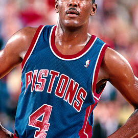 Joe Dumars #1 Art Print by Rocky Widner - NBA Photo Store