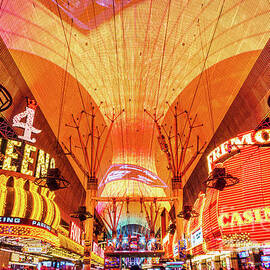 Las Vegas Fremont Street Experience at Night Photo by Paul Velgos