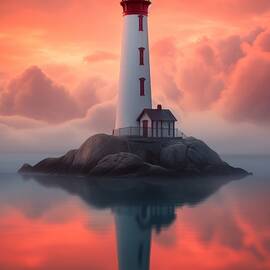 Lighthouse - Solitary Sentinel by Land of Dreams