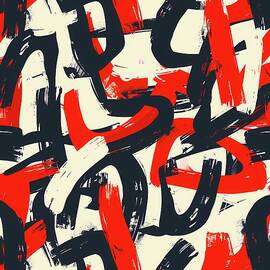 modern_fashionable_pattern_lines_and_letter_No 3 by Andre Petrov