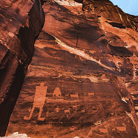 Owl Panel with Sky, Moab, Utah - Vertical by Abbie Matthews