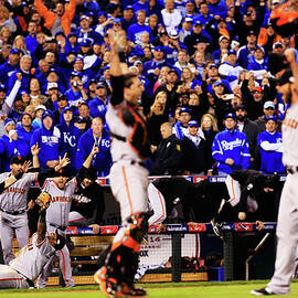 Pablo Sandoval, Madison Bumgarner, and Buster Posey by Jamie Squire