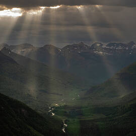 Rays over McDonald Creek No. 2 by Matt Halvorson