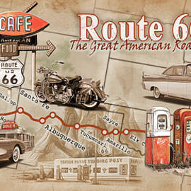 Route 66 Map by Georg Huber