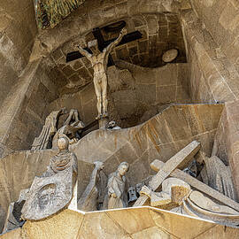 Sagrada Familia Passion Facade #1 by Shirley Mitchell