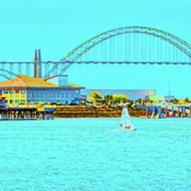 Sailing in Yaquina. Bay by Bruce Block