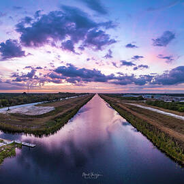 Sebastian River Sunset  by Veterans Aerial Media LLC