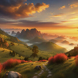 Sunset Landscape by Land of Dreams